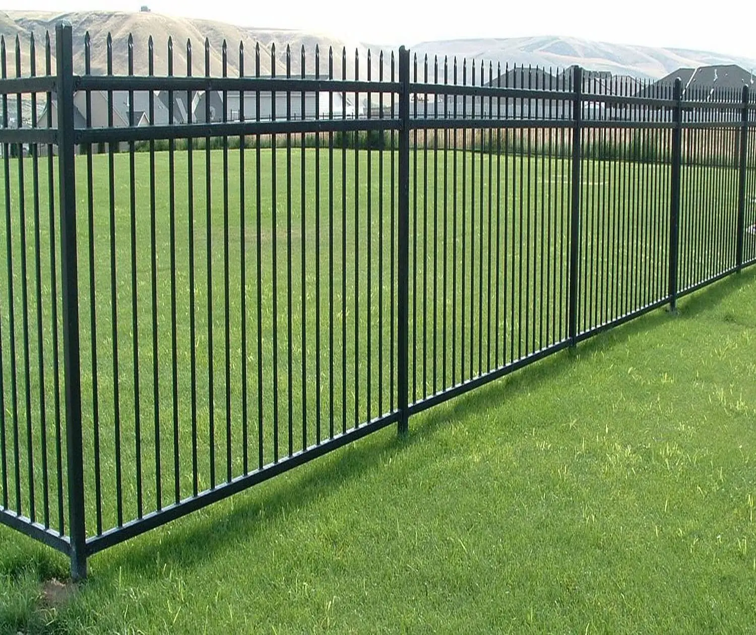 
Wholesale decorative posts railing villas back yard square tube iron fence panels 