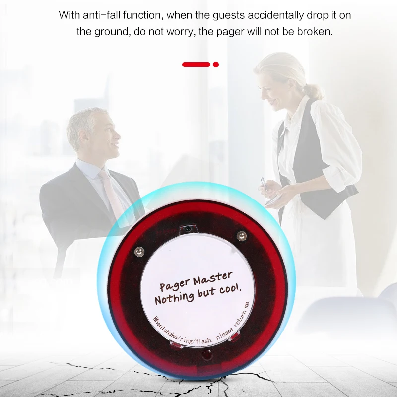 Free Logo Printing Rechargeable Alphanumeric Food Court Restaurant Pager System