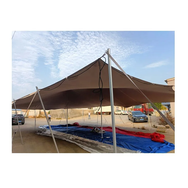 Hot sale four ways elastic waterproof UV flame retardant fabric material stretch tent for wedding