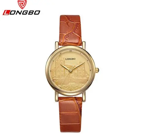 Free shipping Lovers Watch London bridge relievo dial leather strap waterproof business man Climbing sport watch