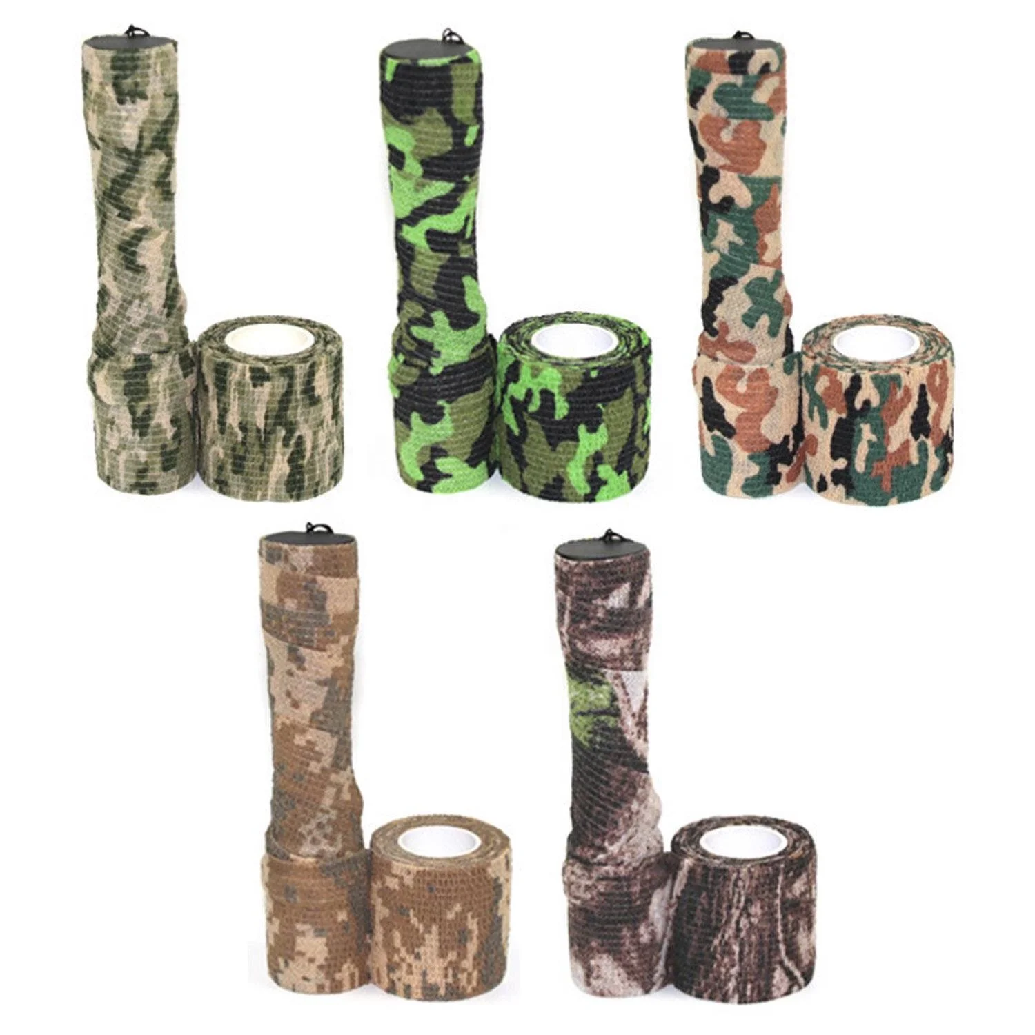 15cm*4.5m Camo Non-Woven Fabric Self-Adhesive Camouflage Military bandage Camo Cohesive Bandage for Outdoor Casting Tape