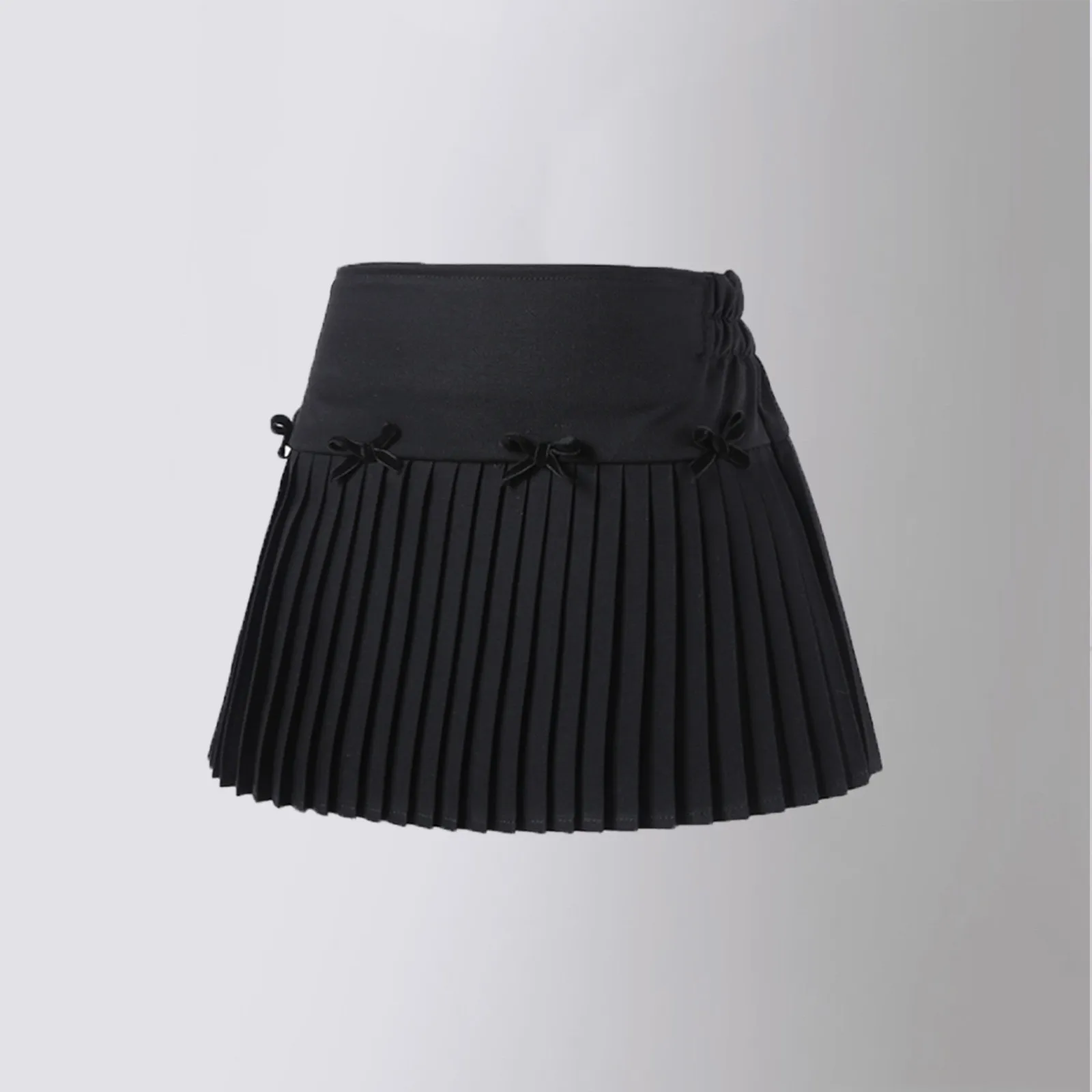 2024 New Toddler to Teenager Girls Brown Gray Black Pleated Skirt 3-9 Years