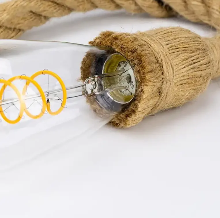Vintage Twisted Rope  Switch Industrial for Lamp Fixture DIY Plug in Pendant Light Cord Kit