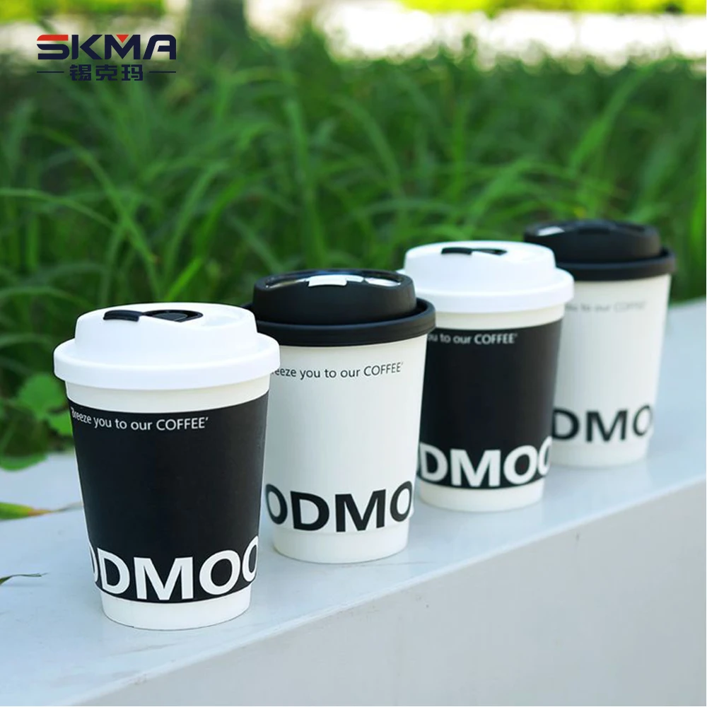 2023 New Wholesale Custom Logo Disposable 8oz 10oz 12oz 16oz 22oz Coffee Ice Cream Paper Cups