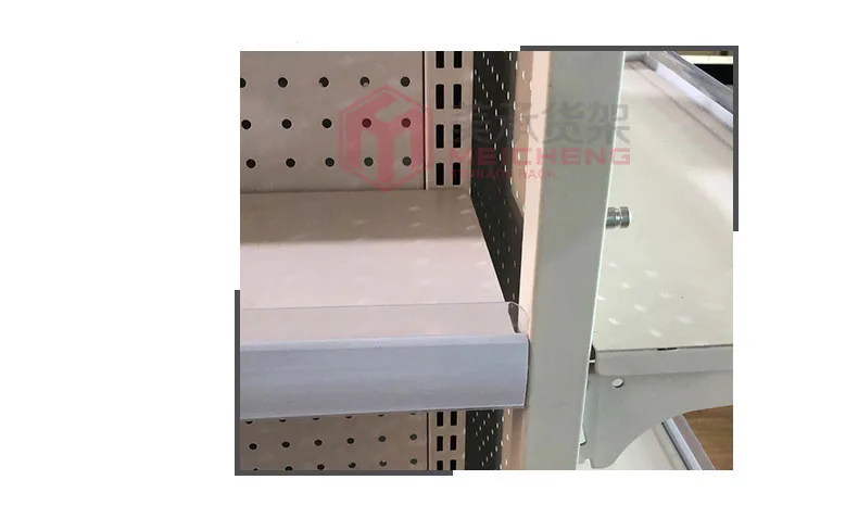 Meicheng 4 Side Supermarket Promotion Display Counter Wood Display Shelves For Retail Stores Cosmetic Supermarket Shelves