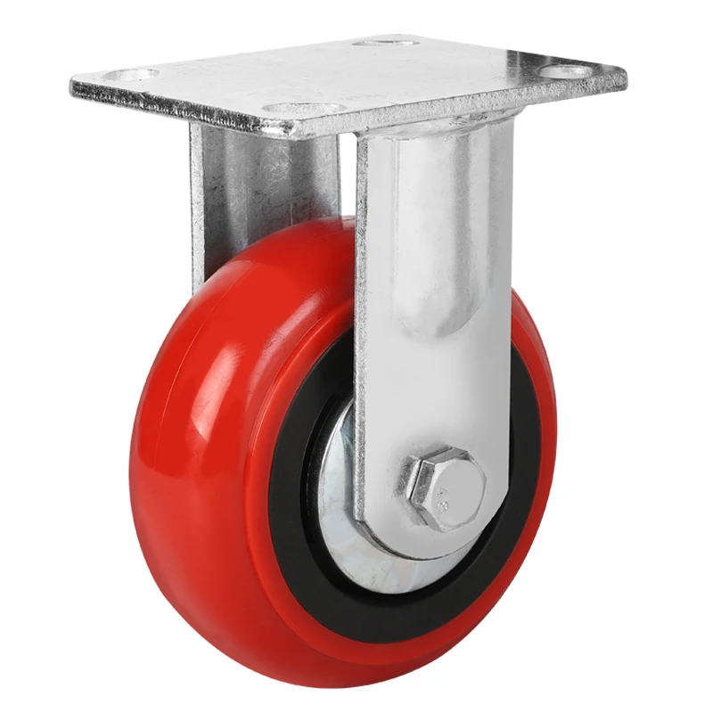 Weihang castors 5 Inch swivel casters without brake harbor freight heavy duty red caster wheels