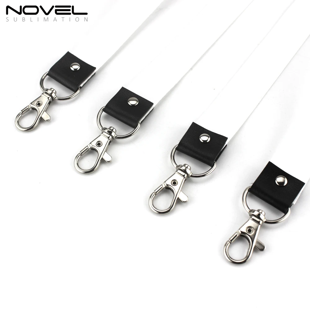 Personality Diy Blanks Customized Sublimation Mobile Phone Lanyard With Clasp White Neck Phone Straps