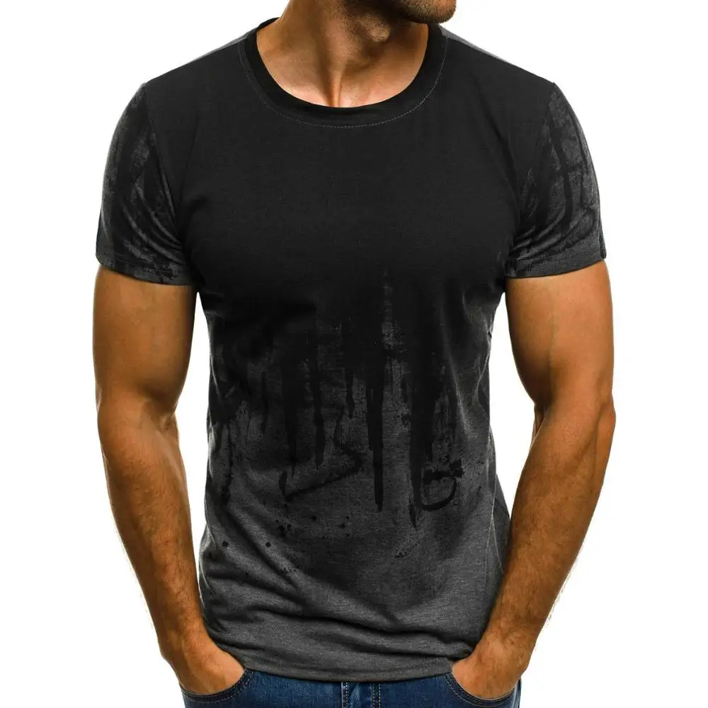 
custom men exercise camouflage printed t-shirts with short sleeves 