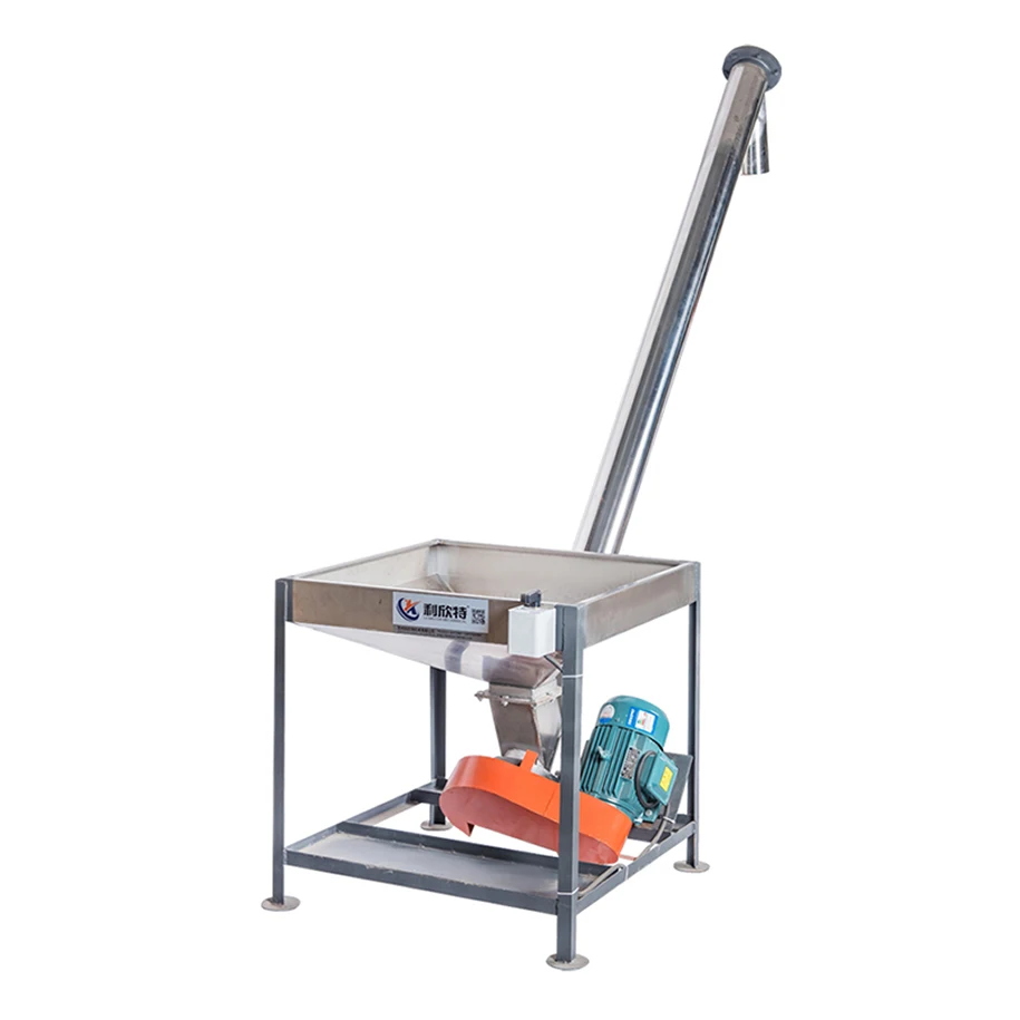 Factory Price Stainless Steel Screw Conveyor Feeder Loader, Industrial Use With Hopper Auger Feeding loader Machine