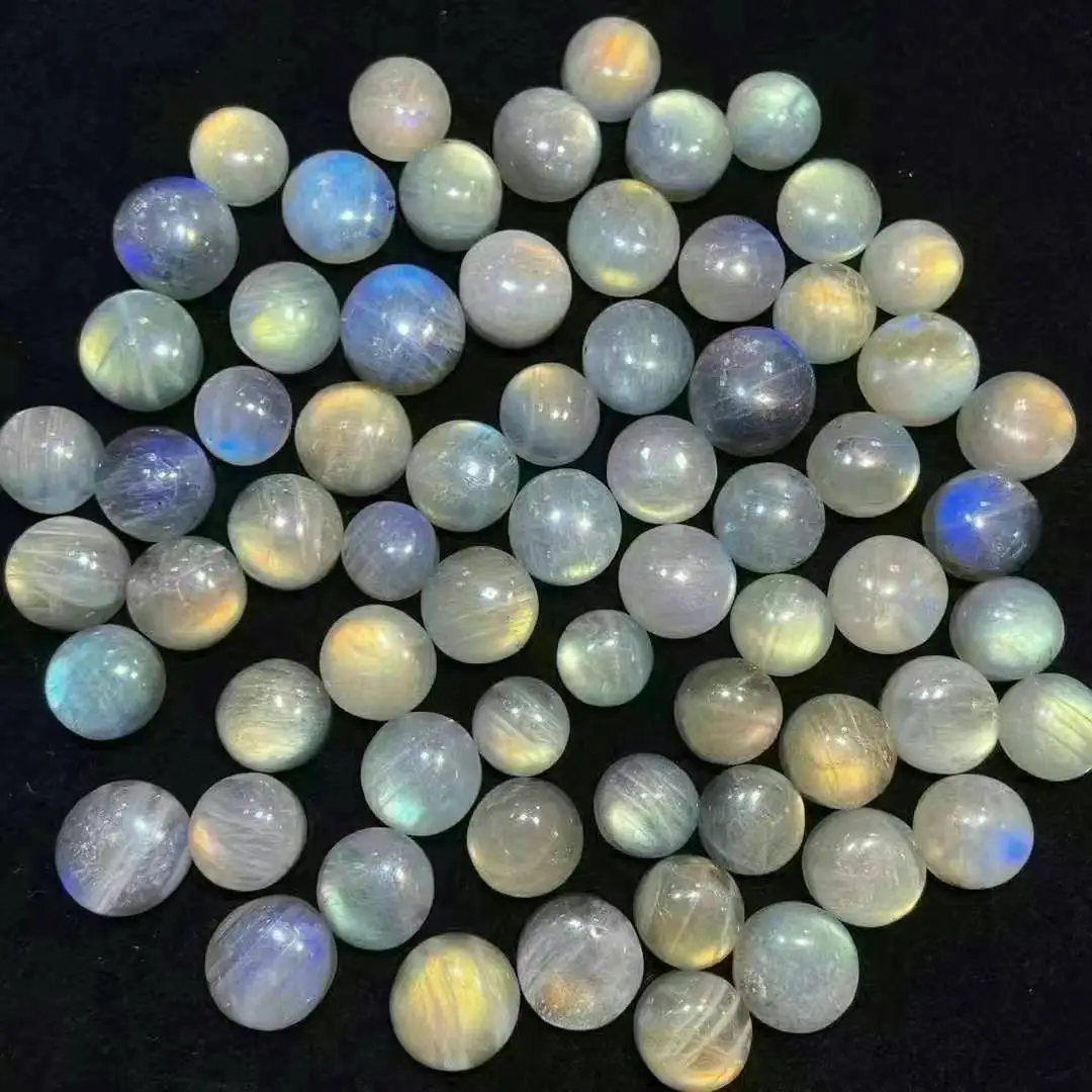 66 pcs Natural Labradorite Round Loose Stone Size 12-16mm