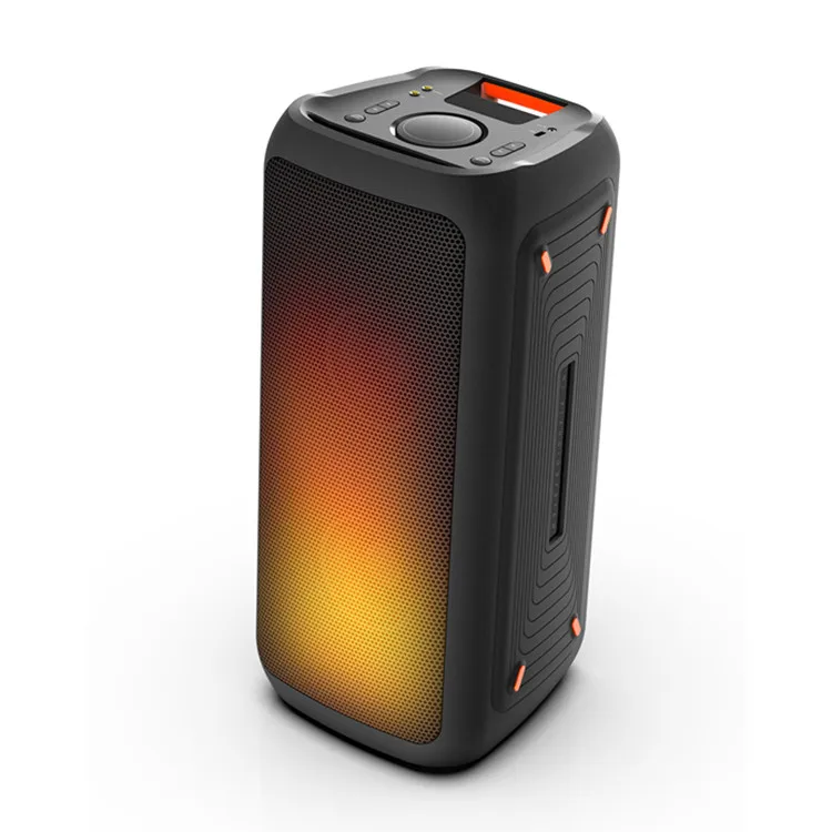 2021 LINGE portable party 8 inch karaoke bluetoot h speaker 80w with disco light speaker jb l