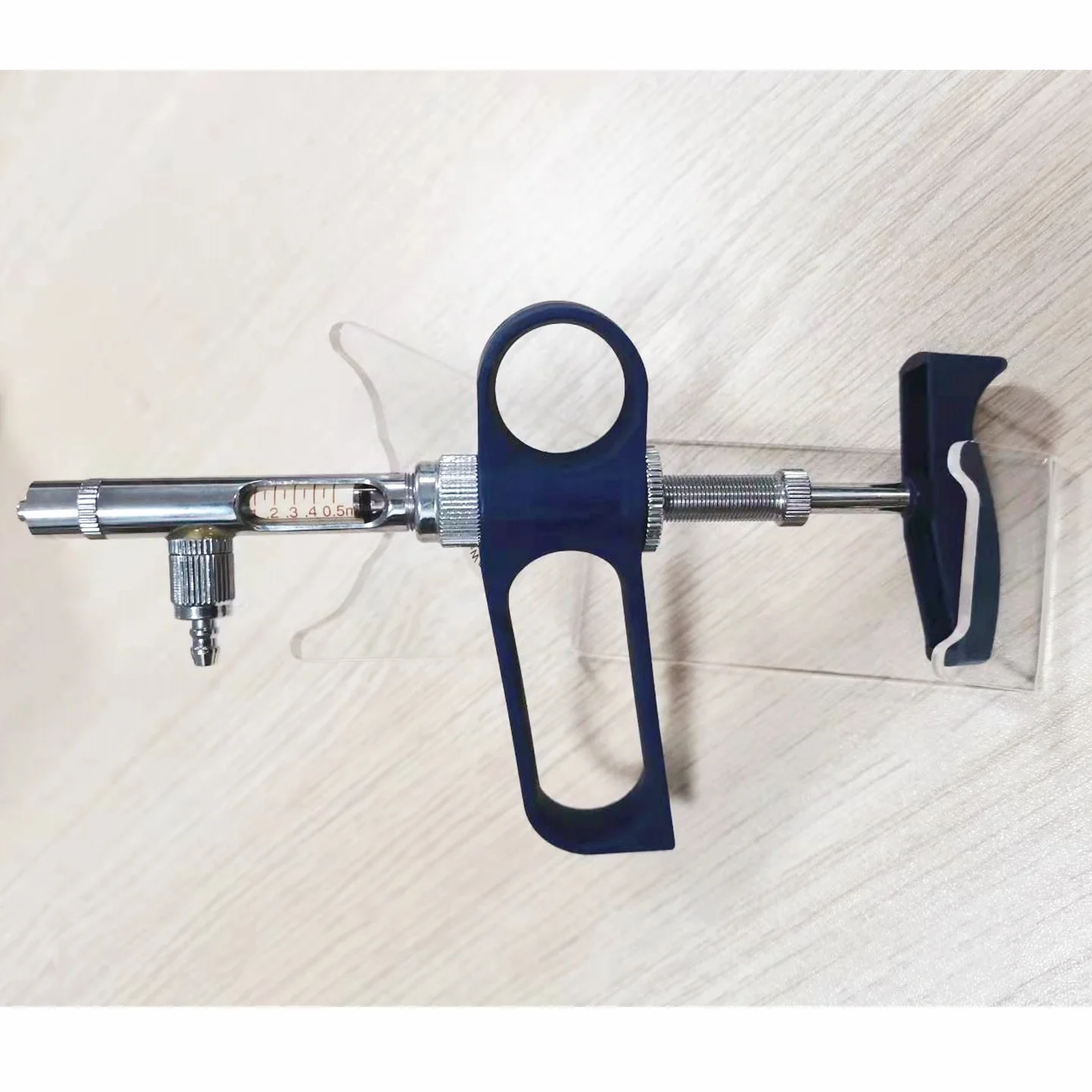 0.1-0.5ml Veterinary Syringe Swine Pexies Cattle Fish Poultry Vaccinator