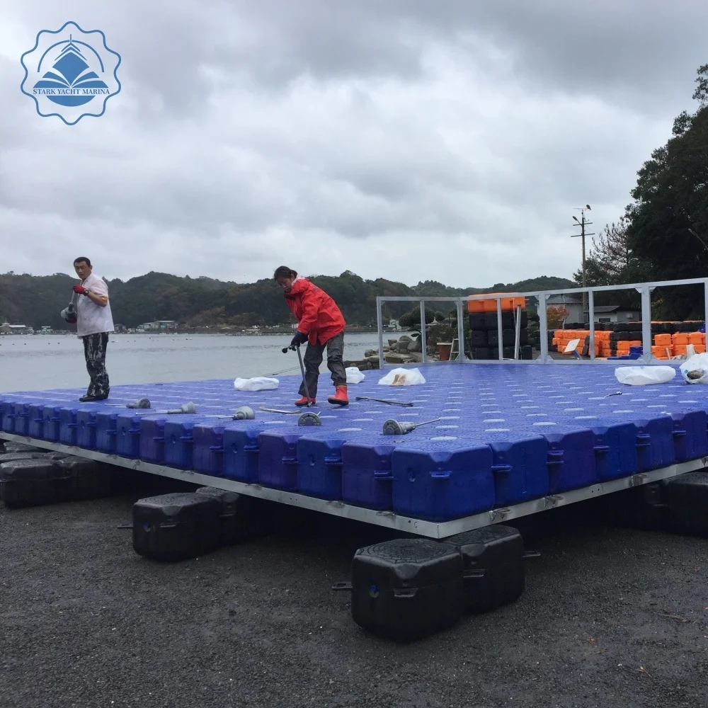 Floating platform floating bridge floating pool buoyant motor boat ship berth bridge plastic pontoon marine pontoon