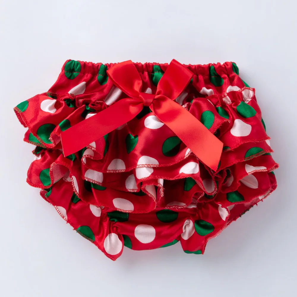 Newborn Baby Clothes Cute Flower Patterns Satin Children Underwear Baby Diaper Cover Ruffle Bloomers For Girls