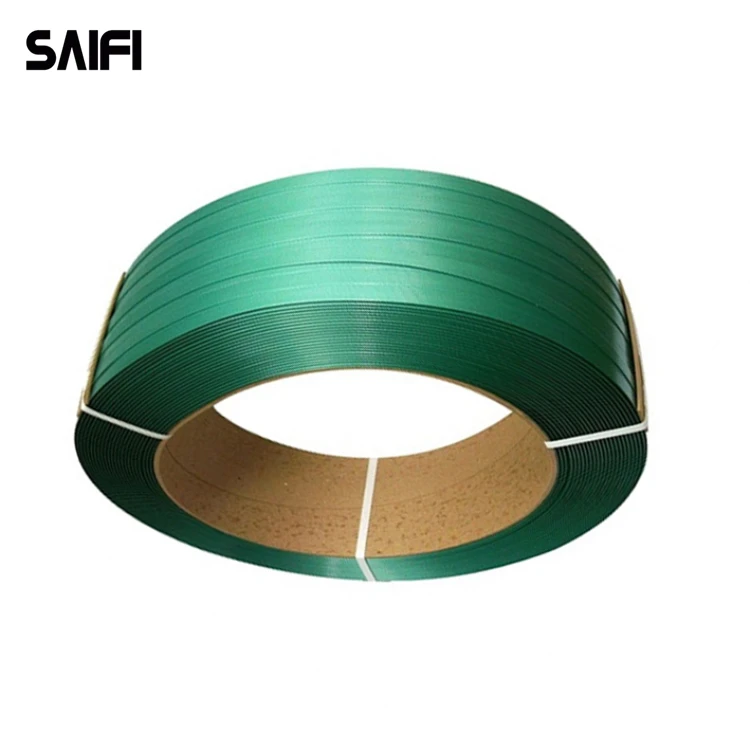 Green Color PET Strap Plastic Strap PET Strapping Band for Cotton Bale Polyester Fiber Packing