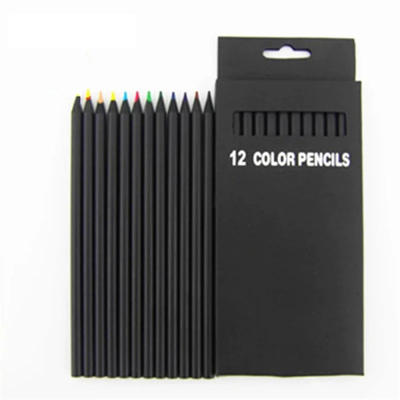 X911-1 Hot Selling Factory Personalized Kids Colored Pencil Set Pack Polychromos Wood Customized Coloring 12 Pc Color Pencils