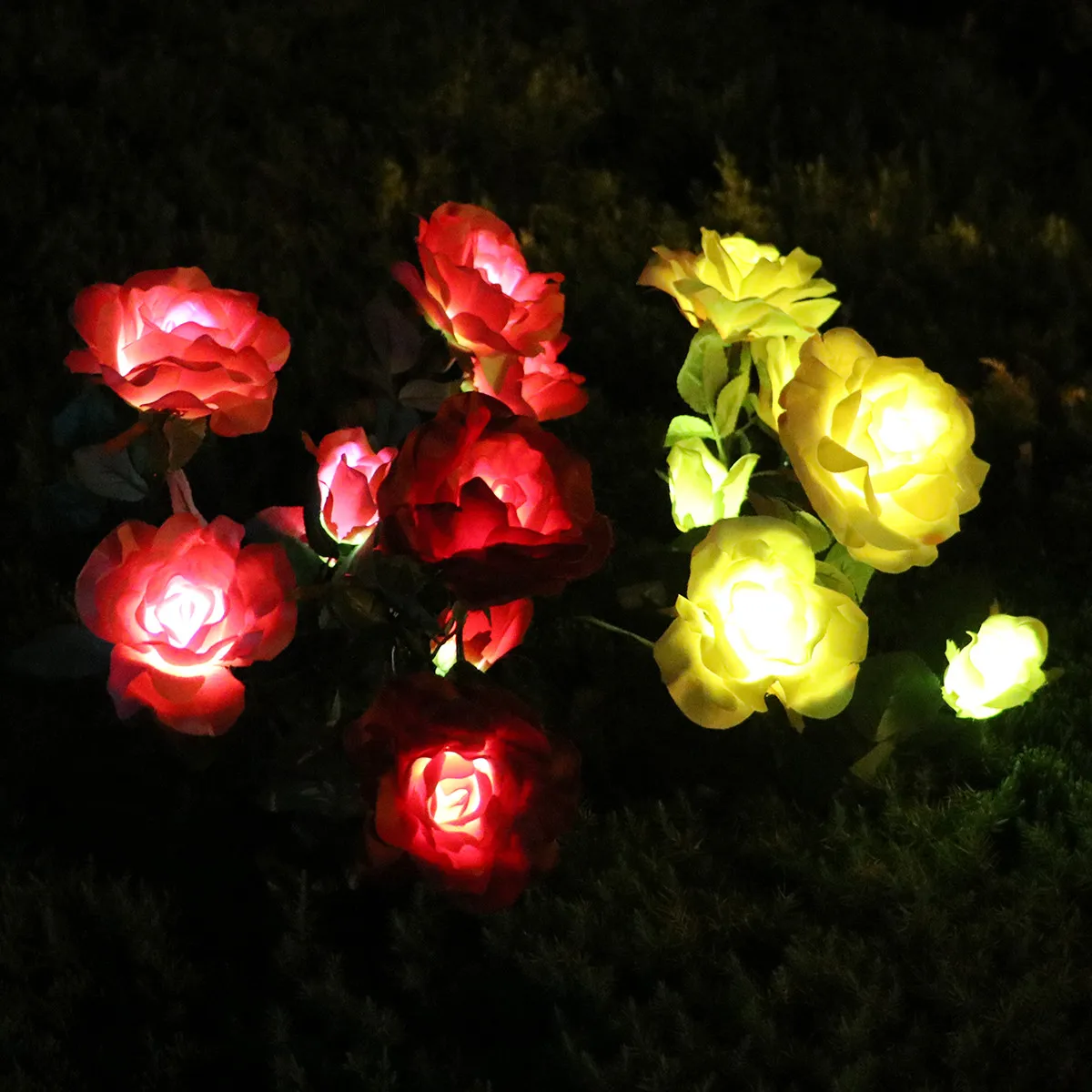 3 LED Outdoor Rose Flower Solar Light Garden Yard Lawn Night Lamp  Landscape Lights Outdoor Garden Decor for Yard Patio Backyard
