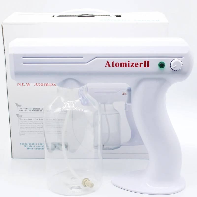 800 мл синий свет спрей пистолет электростатического Ручной портативный нано-распылитель пистолет-распылитель для дезинфицирующее средство для рук