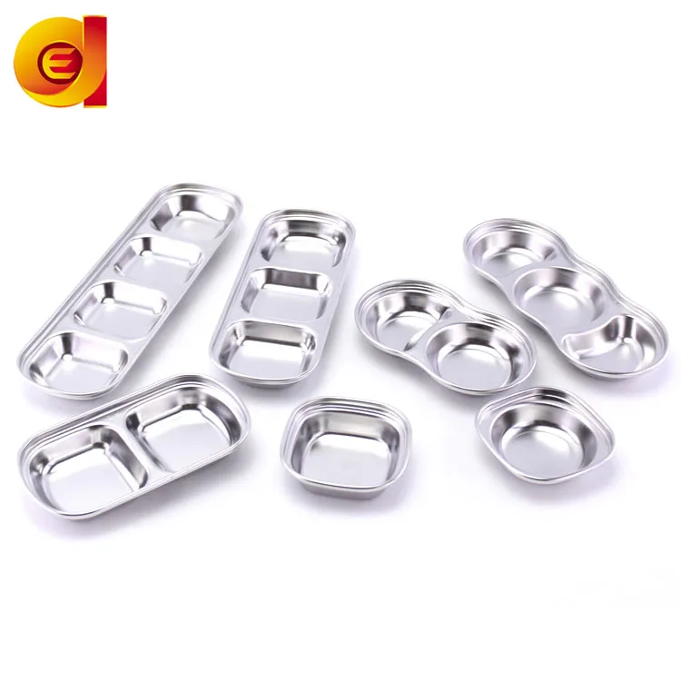 Japanese And Korean Stainless steel Multiple Sizes Flavor Dish Plate