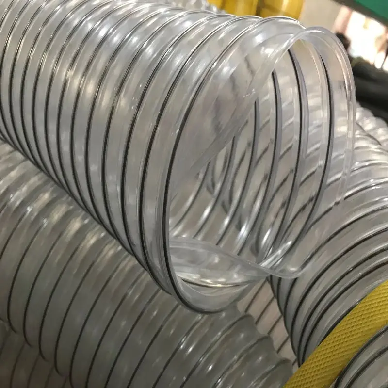 High Quality Flexible Clear PVC Spring Spiral Hose Steel Wire Water Suction Discharge Hose