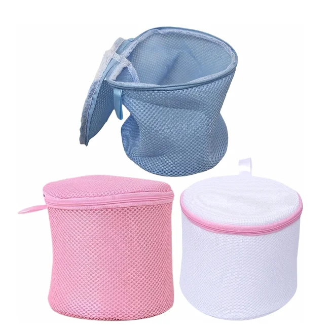 Bra Mesh Laundry Basket Fine Mesh Washing Bag With Zipper Reusable Laundry Basket For Delicate Blouse Sock Underwear