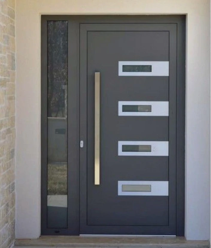 Durable Exterior Steel Thermal insulation Security Entrance Doors with Soundproofing