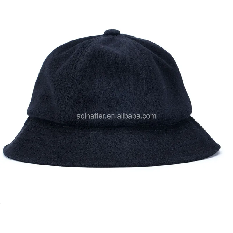 wholesale high quality unisex 100% Polyester bucket hats terry towel cloth blank plain bucket hat