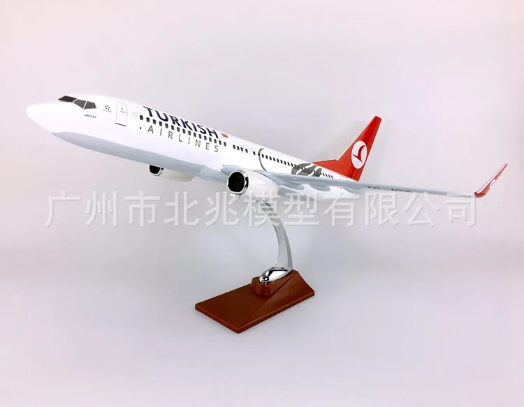 47cm 1:85 Scale Boeing 737-800 Airplane TURKISH Airline Aircraft Model