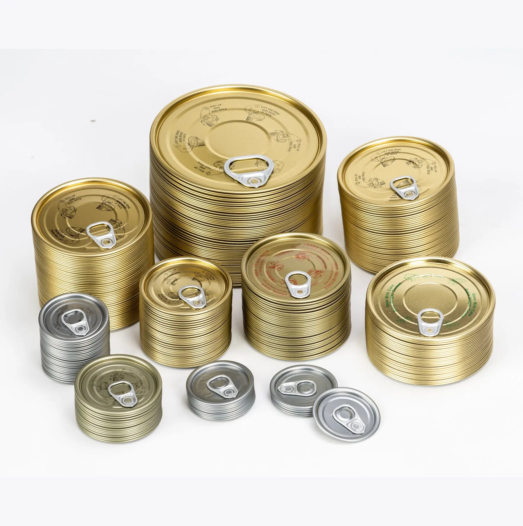 wholesale 211# 300# 401# 65.3mm 73mm 99mm Tin TFS open end easi tin cover TFS lid