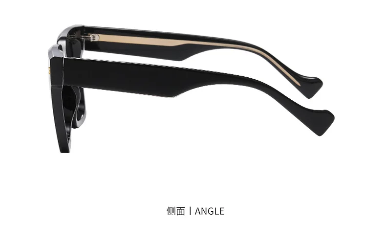 High Quality Polarized Lens Acetate Legs TR Frame Big Square Sunglasses 3D Metal Logo