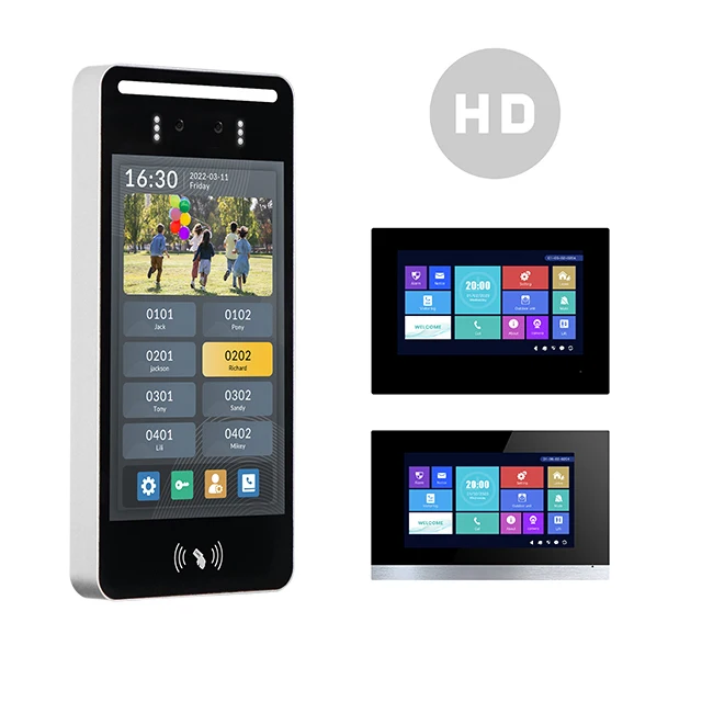 Android Doorbell System Intercom Keyfob Multifunction Multi-user Interphone Security Building Video Unlock Multi Apartment TUYA