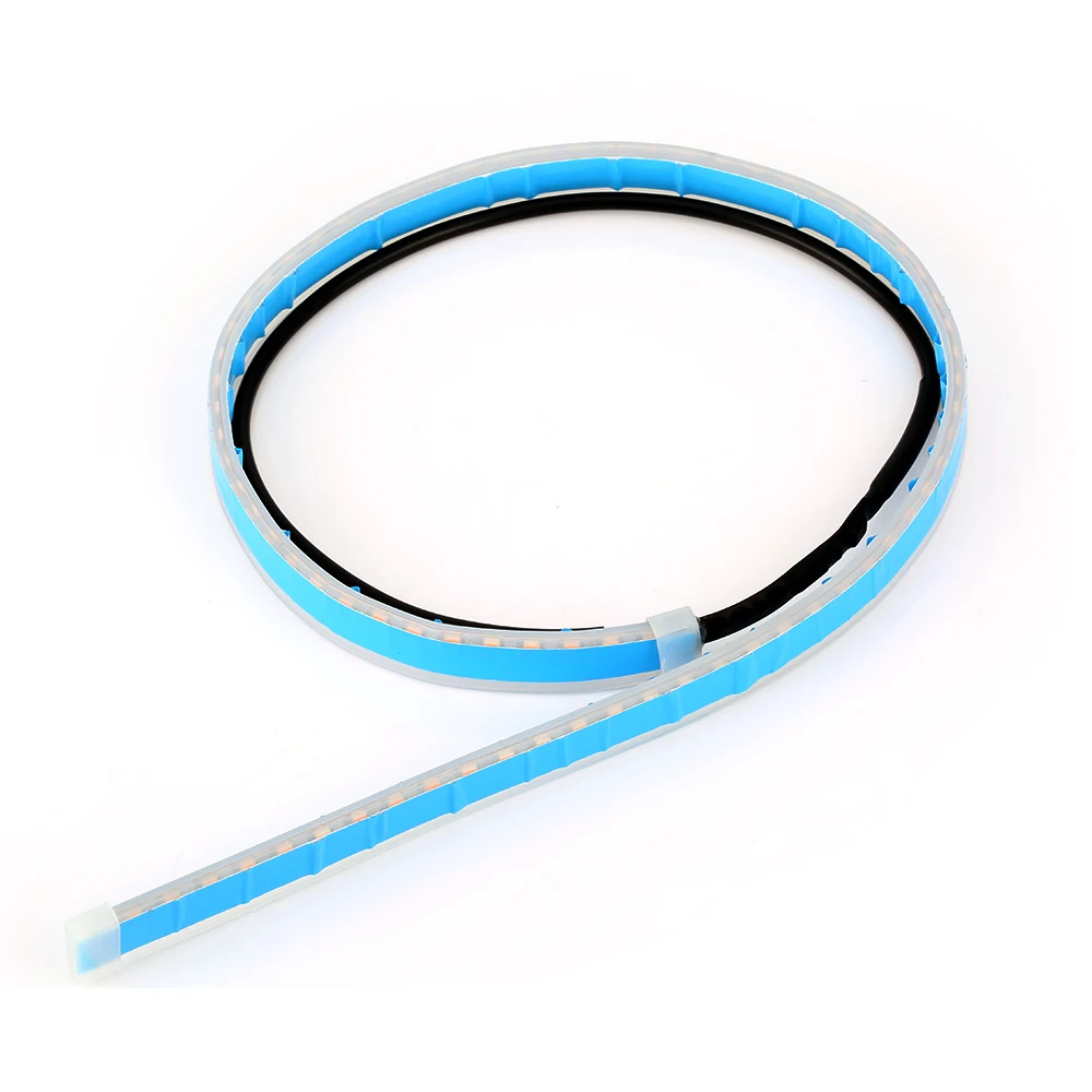 оптовая продажа, белые Автомобильные светодиодные гибкие фары, движущиеся дневные ходовые огни 60 см, светодиодные DRL фары