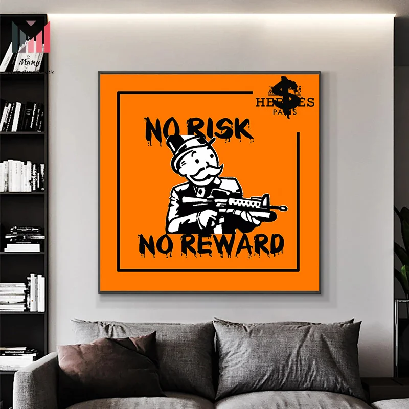 Graffiti Carton money Series Wall Art pictures and prints Make Money pop Art posters canvas painting For Home office Room Decor