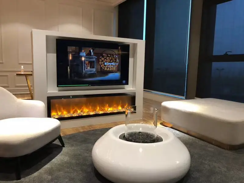 1800 mm insert /build in/recessed electric fireplace with pebbles