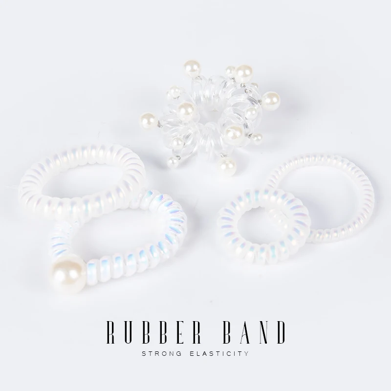 Korean version of the laser mermaid Ji cute phone line simple bracelet hair ring bracelet frosted headdress no trace jewelry