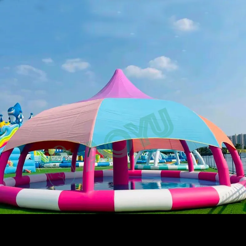 AOYU Children Paddling Swimming Wholesale Inflatable Combo Water Pool Tube Slide Outdoor Playground