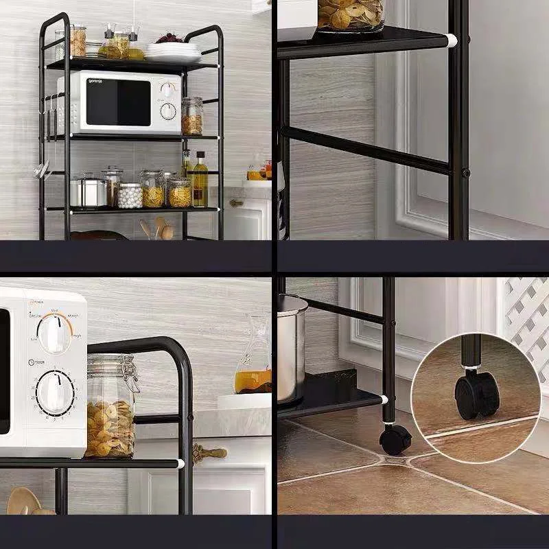 Multifunctional storage rack with casters Storage holders racks organizer kitchen and bathroom adjustable storage rack