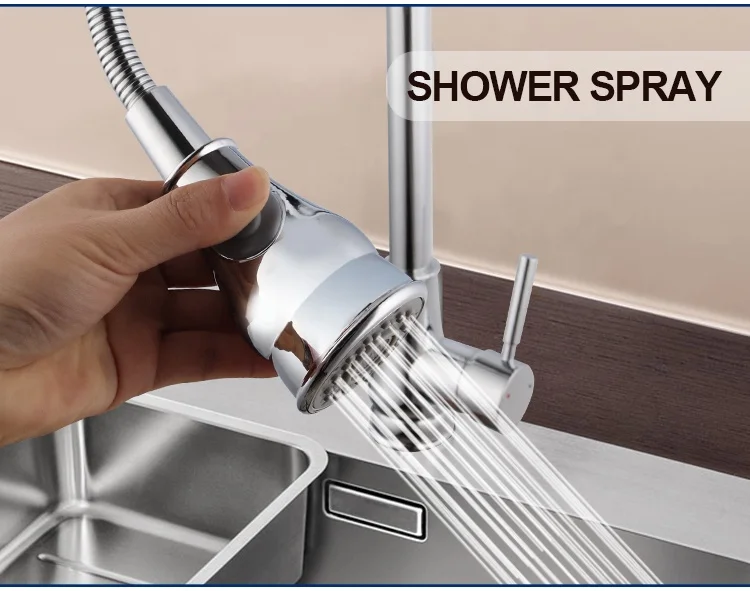 Hot Sale Kitchen Sink Extensible Pull Out Down Spray Faucet Made in China