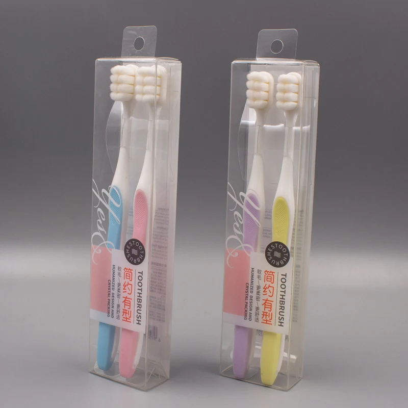 2024 Hot Selling Customized Practical Toothbrushes Clear Toothbrush Plastic Toothbrush with High Density Bristles