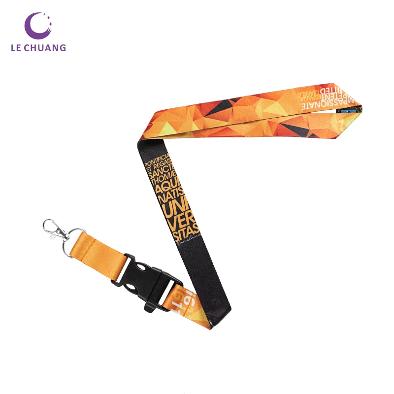 
custom fashion retractable sublimation lanyard with pull badge reel 