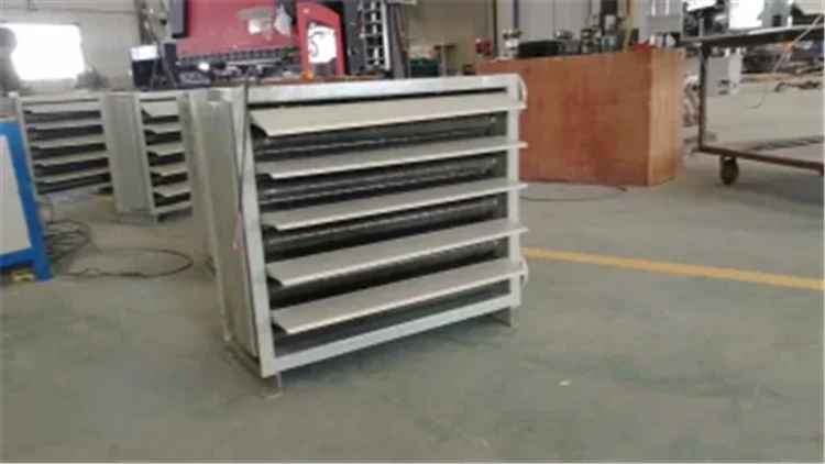 58KW 5900m3/h Industrial Horizontal Hot Water Unit Heaters  Fan Heater Air Heater for factory workshop, warehouse