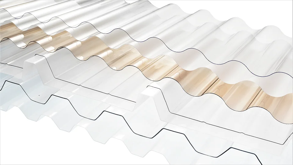 0.8mm polycarbonate transparent corrugated wave roofing sheet