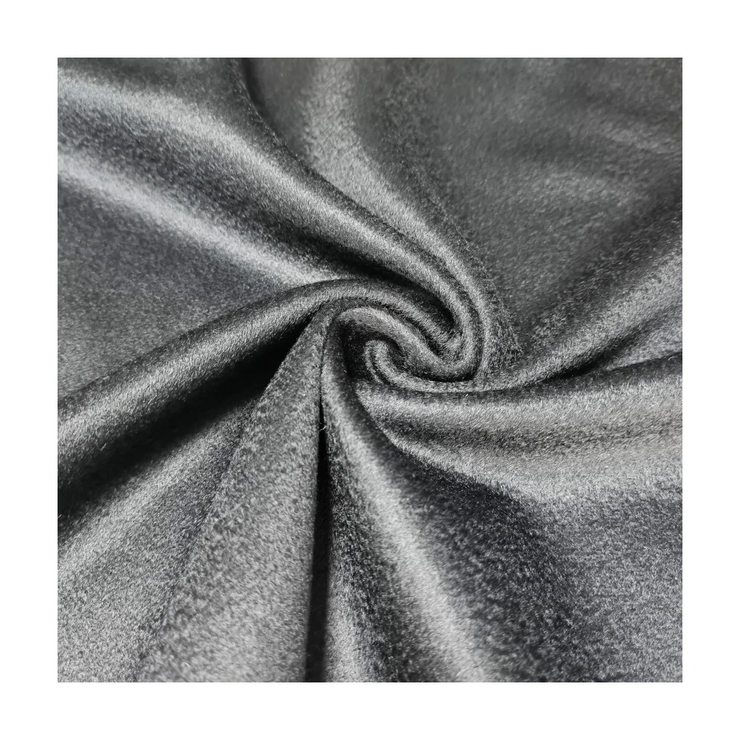 wool fabric for coats pure cashmere single-faced navy velvet fabric for boys men girls women winter style