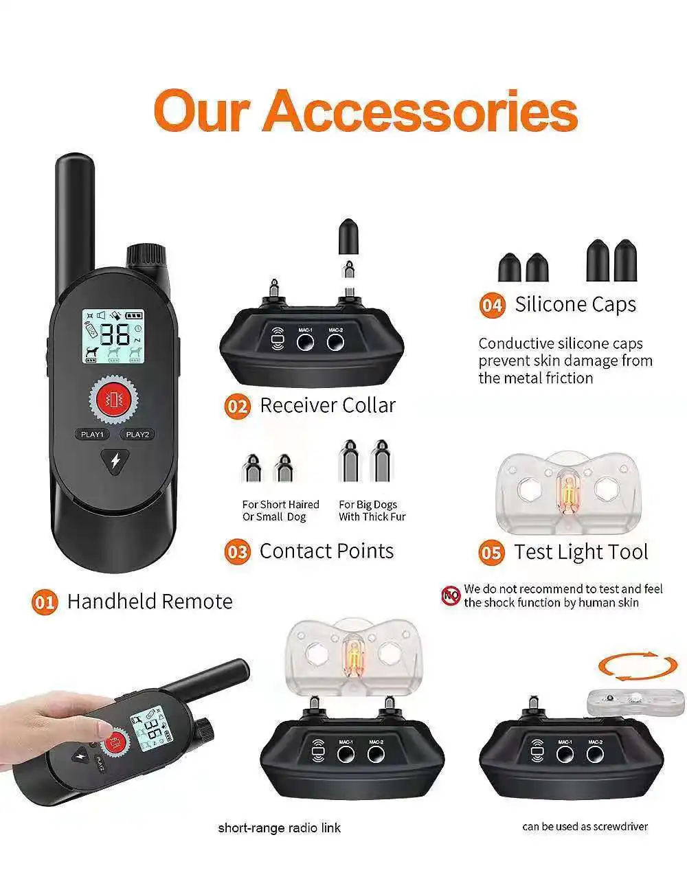 Amazon Hot selling pet training products Electronic Recording frequency Electric shock anti-barking collar for dog