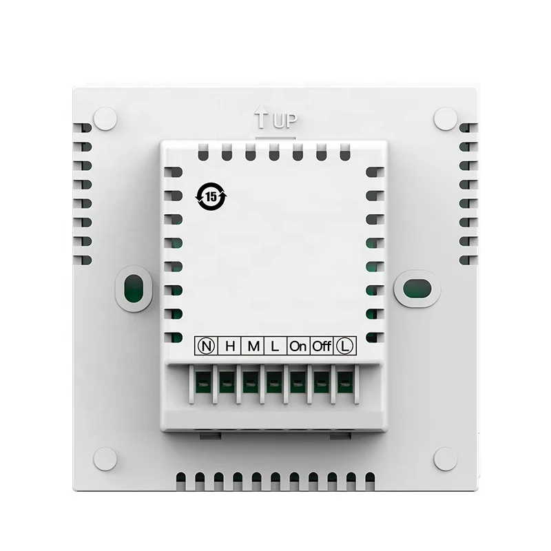 HaiLin 2 Pipe FCU Thermostat for AC With On/Off Valve 3-Speed Fan 220V AC Flush Mounting