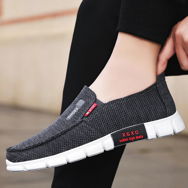 Casual Dress Shoes Breathable Rise Sense of Fit Shoes for Wholesale Running Shoes Sneakers for Men Fabric PVC Polyester Loafers
