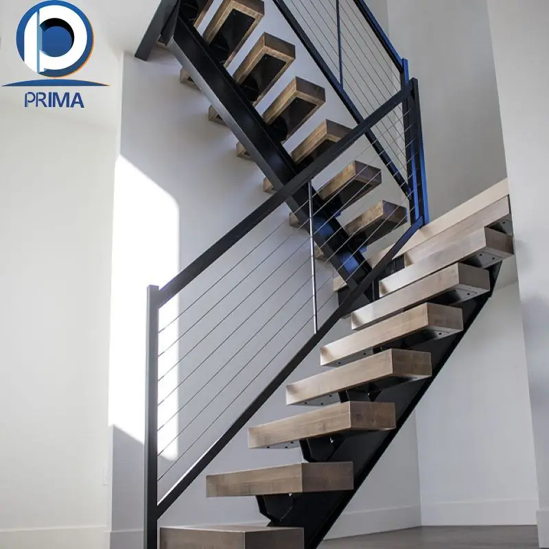 PRIMA Hot Sales Solid Wood Oak Stair Parts Furniture Component Wood Stair Tread Step Staircase Wood Stair Tread