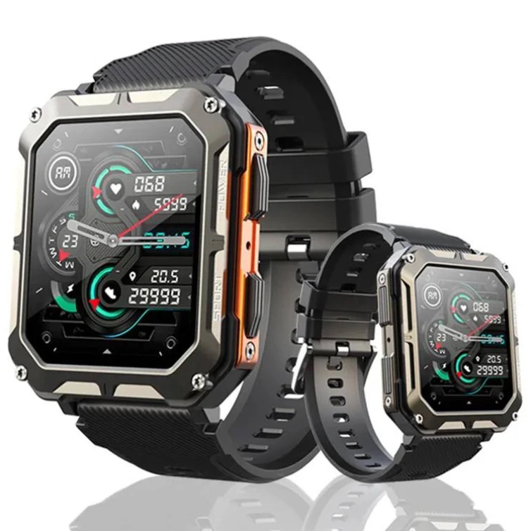 C20 Pro ultra Rugged Outdoor Ip68 Waterproof Dustproof Sport Fitness Heart Rate Mood Sleep Health Tracker bluetooth Smart Watch