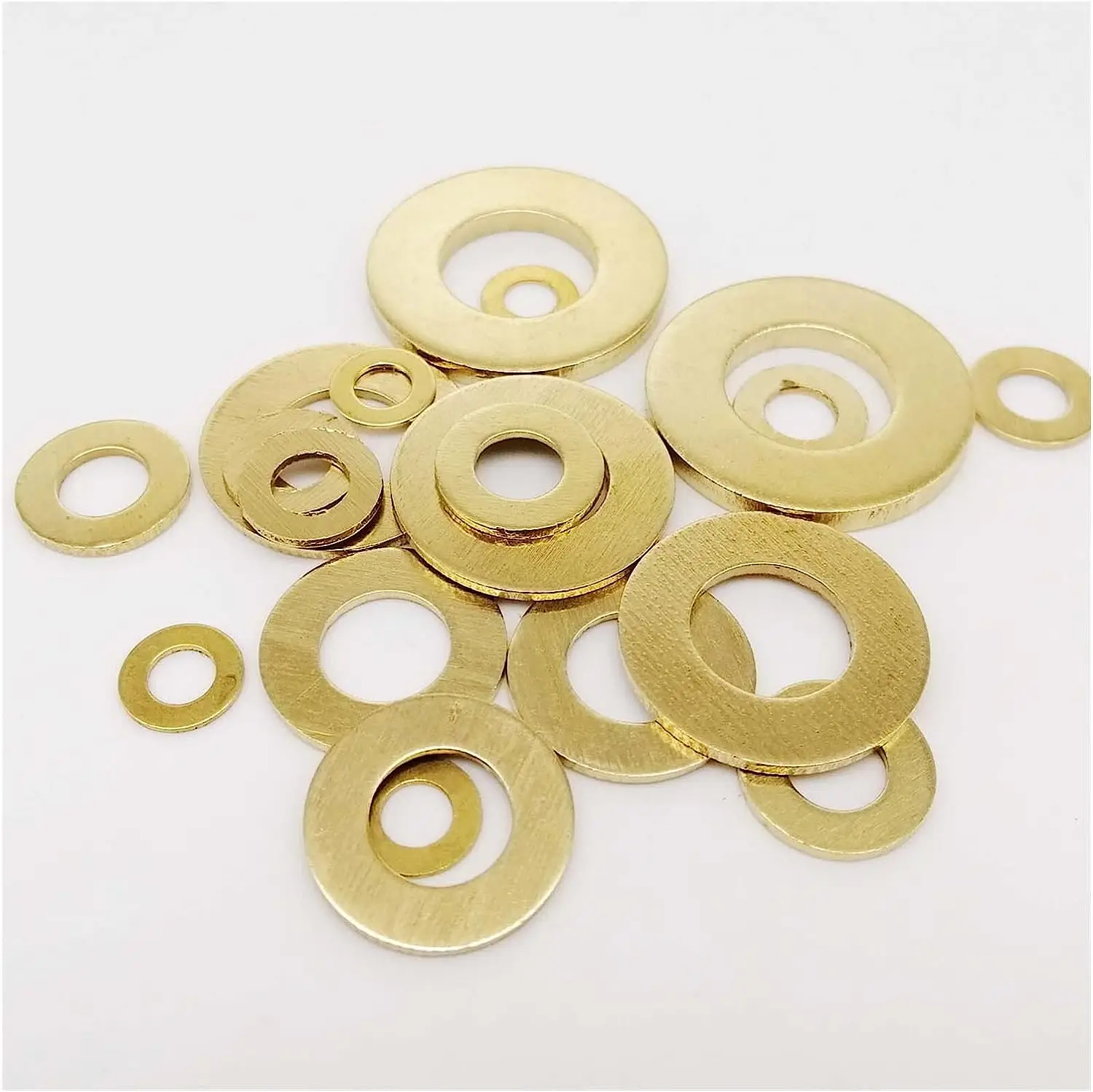 Custom M2 M2.5 M3 M4 M5 M6 M8 M10 M12 GB97 DIN125 Solid Brass Copper Flat Washer Plain Gasket Pad