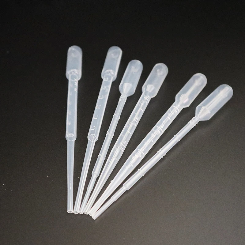 Custom Design 50Pcs 3Ml 1Ml Calibrated Pipette Dropper Plastic Disposable Transfer Pipettes For Science Laboratory